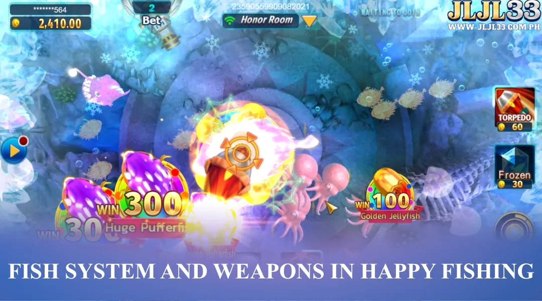 Fish system and weapons in Happy Fishing